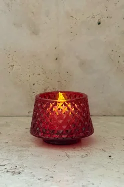 Cristina Oria Candelabros Y Portavelas^Portavelas Desmontable De Cristal Con Diseño De Árbol Rojo Picos Pequeño