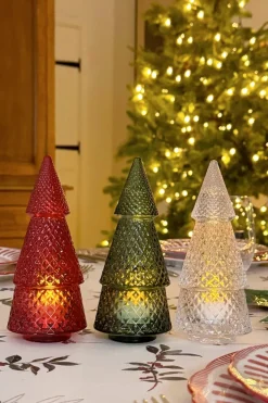 Cristina Oria Candelabros Y Portavelas^Portavelas Desmontable De Cristal Con Diseño De Árbol Rojo Picos Pequeño