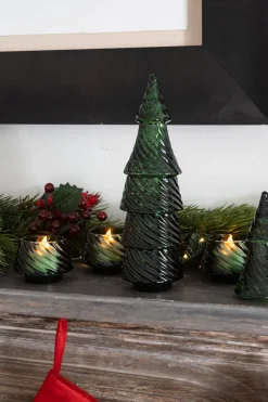 Cristina Oria Candelabros Y Portavelas^Portavelas Desmontable De Cristal Con Diseño De Árbol Verde Grande