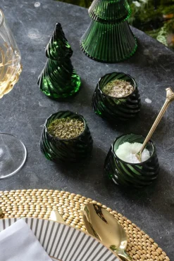 Cristina Oria Candelabros Y Portavelas^Portavelas Desmontable De Cristal Con Diseño De Árbol Verde Grande