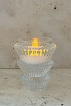 Cristina Oria Candelabros Y Portavelas^Portavelas Mini De Cristal Con Diseño De Árbol Transparente