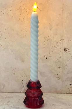 Cristina Oria Candelabros Y Portavelas^Portavelas Mini De Cristal Con Diseño De Árbol Rojo