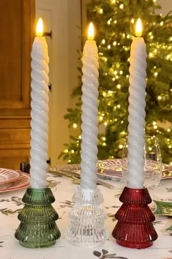 Cristina Oria Candelabros Y Portavelas^Portavelas Mini De Cristal Con Diseño De Árbol Verde