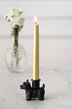 Cristina Oria Candelabros Y Portavelas^Portavelas Negro Con Diseño De Terrier