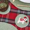 Cristina Oria Posavasos Y Servilleteros^Posavasos De Fieltro Verde Con Diseño De Perro Navideño