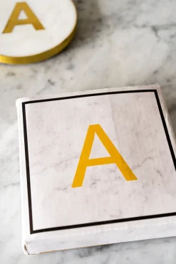 Cristina Oria Menaje Iniciales|Posavasos Y Servilleteros^Posavasos De Mármol Iniciales