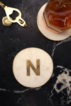 Cristina Oria Menaje Iniciales|Posavasos Y Servilleteros^Posavasos De Mármol Iniciales