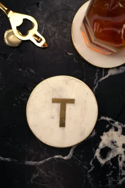 Cristina Oria Menaje Iniciales|Posavasos Y Servilleteros^Posavasos De Mármol Iniciales