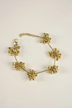 Cristina Oria Joyas Co|Joyas Co^Pulsera Dorada Con Diseño De Borlones