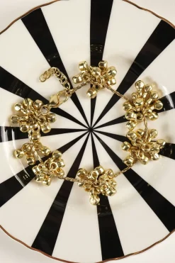 Cristina Oria Joyas Co|Joyas Co^Pulsera Dorada Con Diseño De Borlones