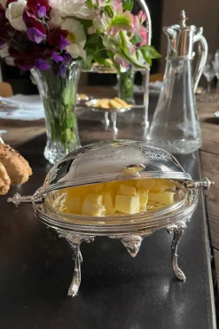 Cristina Oria Accesorios De Mesa^Recipiente Con Tapa Plegable De Plata Co