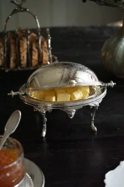 Cristina Oria Accesorios De Mesa^Recipiente Con Tapa Plegable De Plata Co