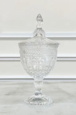 Cristina Oria Almacenaje|Jarrones, Floreros Y Maceteros^Recipiente De Cristal Con Tapa Paula 24 Cm