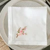 Cristina Oria Servilletas Y Accesorios^Servilleta Bordada A Mano Con Diseño De Flor De Almendro