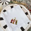 Cristina Oria Servilletas Y Accesorios^Servilleta Bordada a Mano con Diseño de Reyes Magos