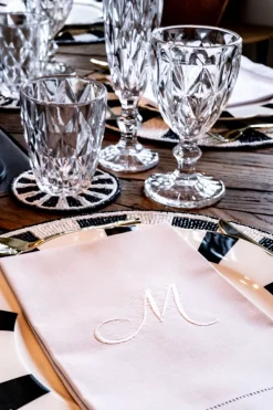 Cristina Oria Menaje Iniciales|Servilletas Y Accesorios^Servilleta De Algodón Con Detalle Vainica Inicial D