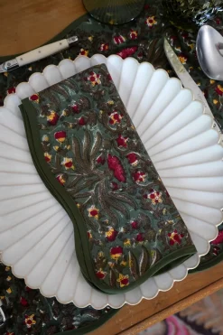 Cristina Oria Servilletas Y Accesorios^Servilleta Flores Verdes