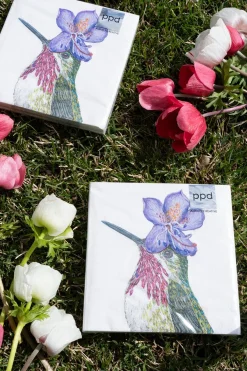 Cristina Oria Servilletas Y Accesorios^Servilletas Ave Y Lila Grandes