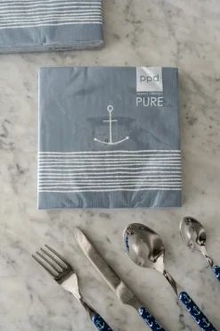 Cristina Oria Servilletas Y Accesorios^Servilletas Azules Con Diseño De Ancla Grandes