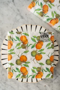 Cristina Oria Servilletas Y Accesorios^Servilletas Con Diseño De Naranjas Grandes