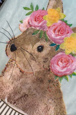 Cristina Oria Servilletas Y Accesorios^Servilletas Conejo Con Corona De Flores Grandes