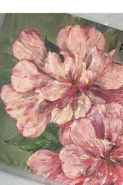 Cristina Oria Servilletas Y Accesorios^Servilletas Flores Rosas Grandes