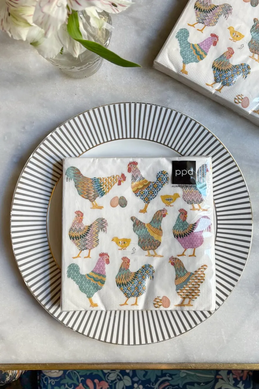 Cristina Oria Servilletas Y Accesorios^Servilletas Gallinas Grandes