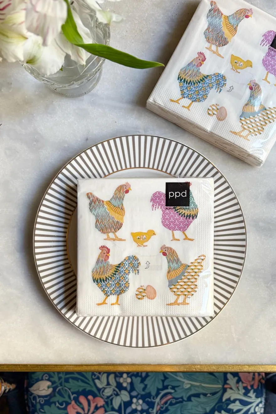 Cristina Oria Servilletas Y Accesorios^Servilletas Gallinas Pequeñas