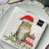 Cristina Oria Servilletas Y Accesorios^Servilletas Gato de Navidad Grandes