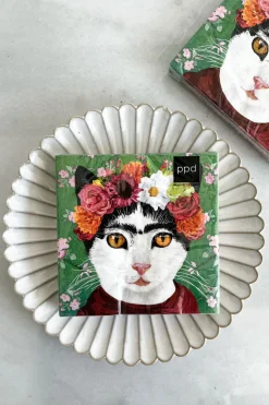 Cristina Oria Servilletas Y Accesorios^Servilletas Gato Frida Grandes