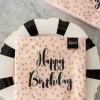 Cristina Oria Servilletas Y Accesorios^Servilletas Rosas Happy Birthday Grandes