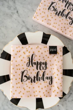 Cristina Oria Servilletas Y Accesorios^Servilletas Rosas Happy Birthday Grandes