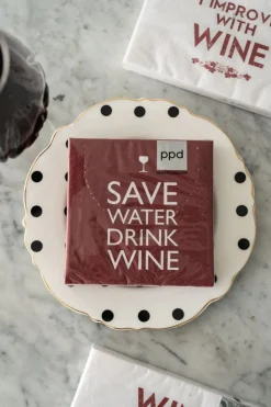 Cristina Oria Servilletas Y Accesorios^Servilletas Save Water Drink Wine Pequeñas