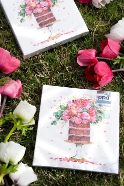 Cristina Oria Servilletas Y Accesorios^Servilletas Tarta Y Flores Grandes