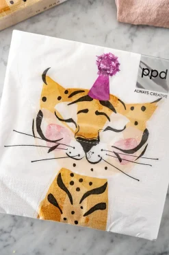 Cristina Oria Servilletas Y Accesorios^Servilletas Tigre Cumpleaños Grandes