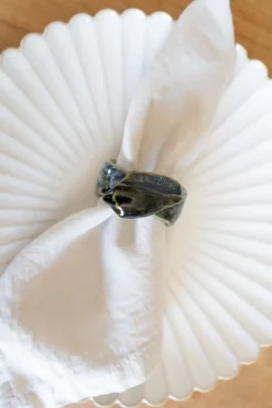 Cristina Oria Posavasos Y Servilleteros|Servilletas Y Accesorios^Servilletero Concha De Mar Azul