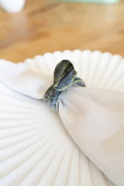 Cristina Oria Posavasos Y Servilleteros|Servilletas Y Accesorios^Servilletero Concha De Mar Azul