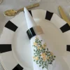 Cristina Oria Posavasos Y Servilleteros|Servilletas Y Accesorios^Servilletero de Resina Blanco y Negro