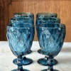 Cristina Oria Copas^Set 6 Copas Azules Diseño Rombos
