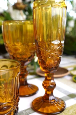 Cristina Oria Copas^Set 6 Copas Champagne De Diseño Ámbar