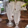 Cristina Oria Copas^Set 6 Copas Cristal Champagne Transparente Picos