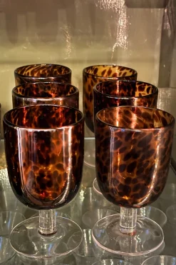 Cristina Oria Copas^Set 6 Copas De Cristal Con Diseño Moteado