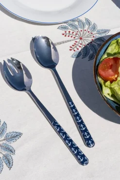 Cristina Oria Cubiertos De Servir^Set 2 Cubiertos De Servir Con Diseño De Anclas