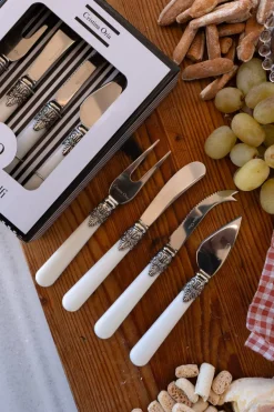 Cristina Oria Cubiertos De Aperitivo|Cuchillos^Set 4 Cuchillos De Queso Cubertería Amalfi CO