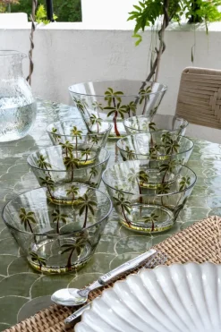 Cristina Oria Fuentes, Ensaladeras Y Cuencos^Set 6 Cuencos Acrílicos Diseño Palmeras