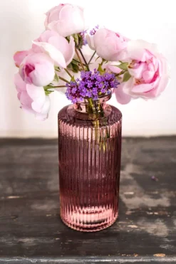 Cristina Oria Jarrones, Floreros Y Maceteros^Set 4 Floreros De Cristal Rosados