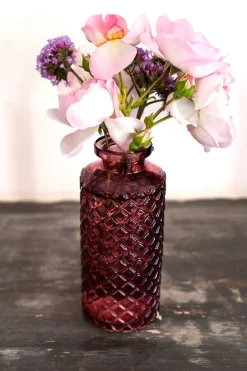 Cristina Oria Jarrones, Floreros Y Maceteros^Set 4 Floreros De Cristal Rosados