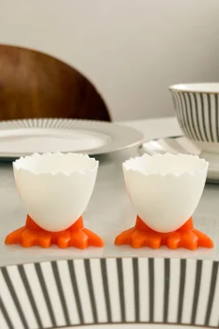 Cristina Oria Accesorios De Mesa^Set 2 Hueveras Diseño Patas De Pollo