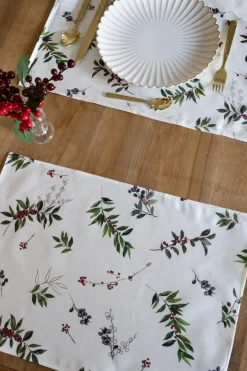 Cristina Oria Manteles Individuales|Manteles Antimanchas^Set 2 Manteles Individuales Con Diseño De Flores Silvestres