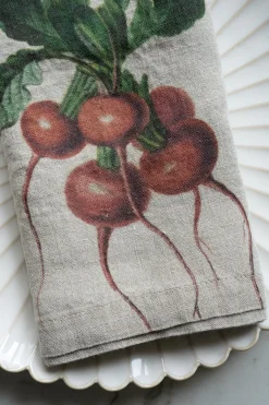 Cristina Oria Servilletas Y Accesorios^Set 6 Servilletas De Lino Con Diseño De Hortalizas
